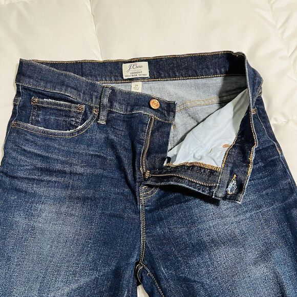 J.Crew Lookout High Rise Skinny Jeans Dark Wash Size 28x29 - Picture 4 of 9